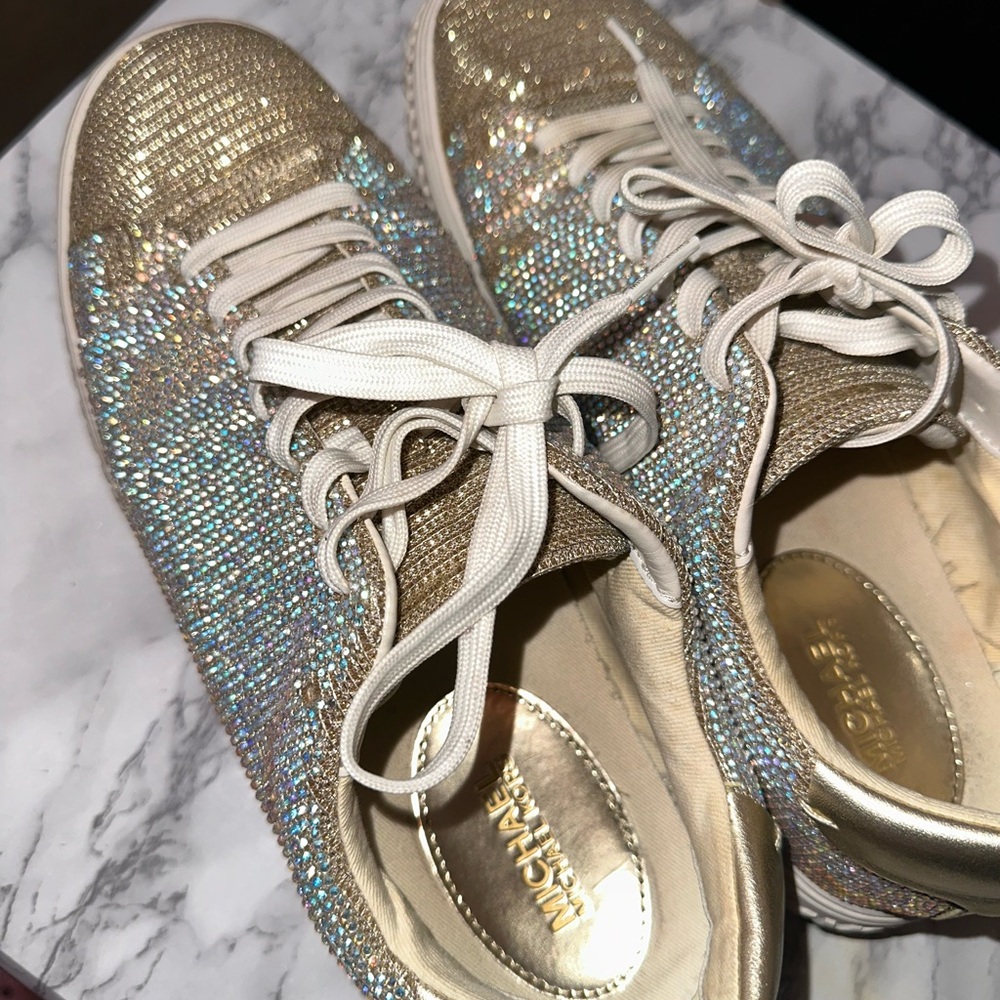 Michael Kors Glittering Gold and Silver Sneakers